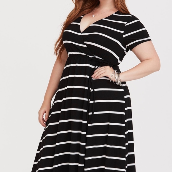 white jersey wrap dress